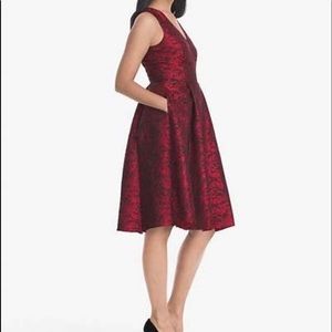 White House Black Market Rose Fit and Flare dress